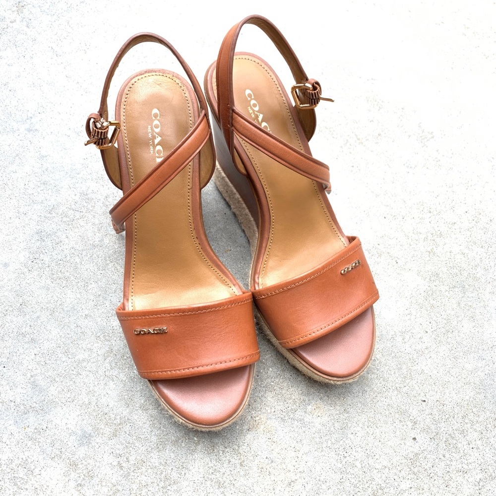 Coach wedge sandals size 6